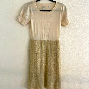 Iisli NY Wool Blend Sweater Dress - Gold